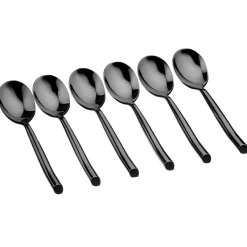 6 Petites cuillères Knut noires