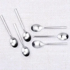 6 Petites cuillères Nils inox mat