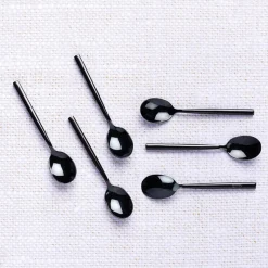 6 Petites cuillères Nils noires