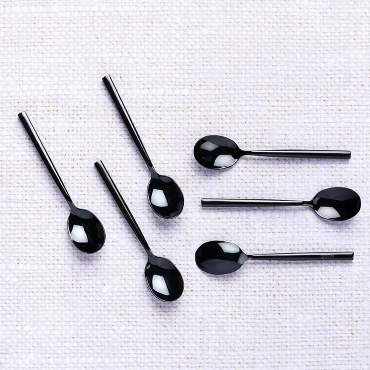 6 Petites cuillères Nils noires