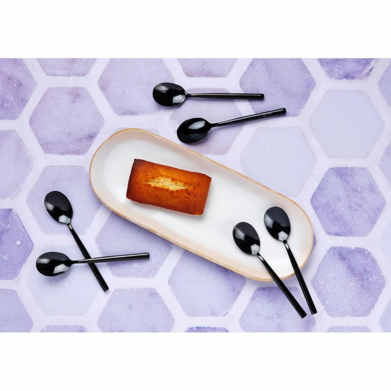 6 Petites cuillères Nils noires