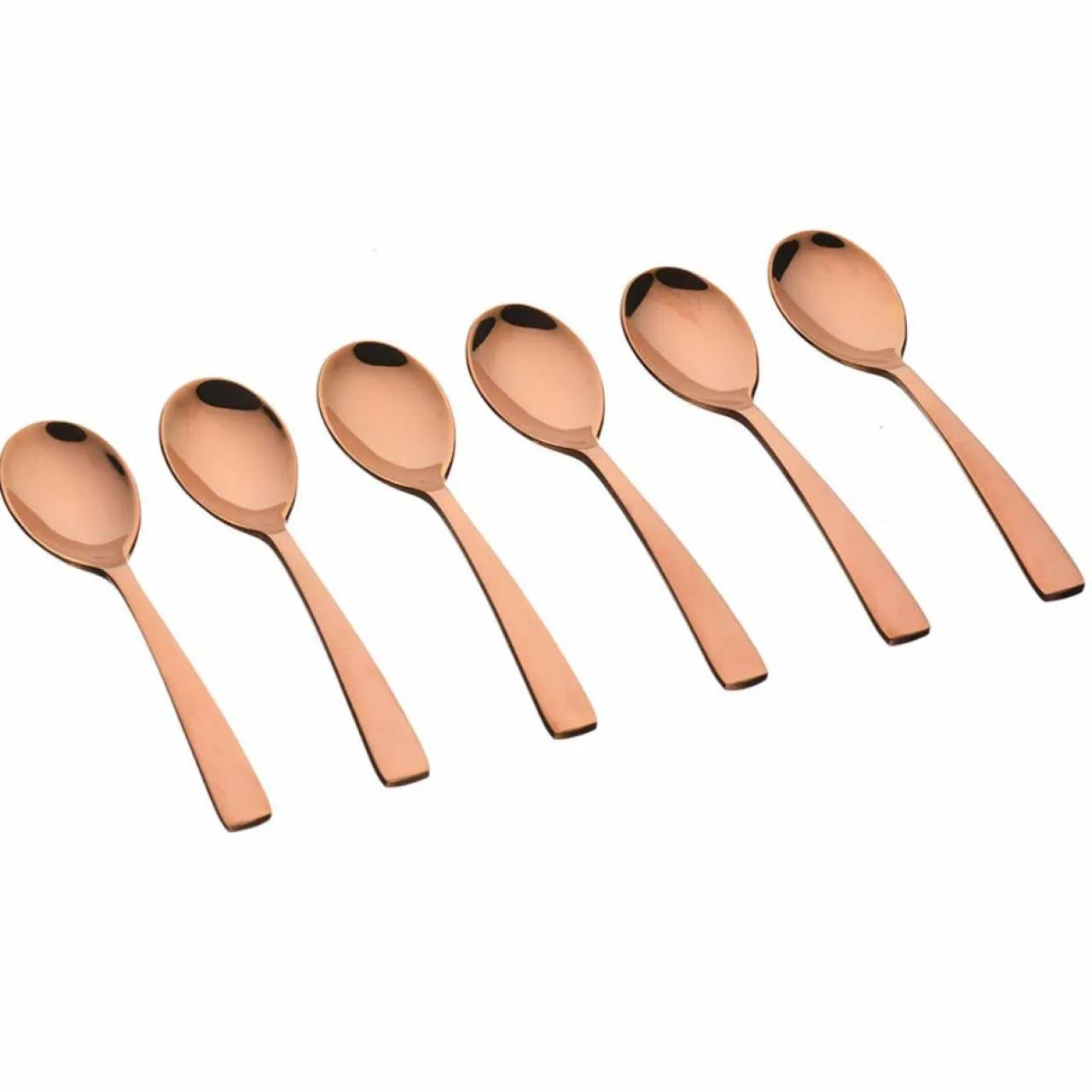 6 Petites cuillères Oglu cuivrées