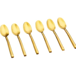 6 Petites cuillères Olaf dorées