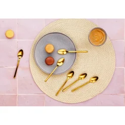 6 Petites cuillères Olaf dorées