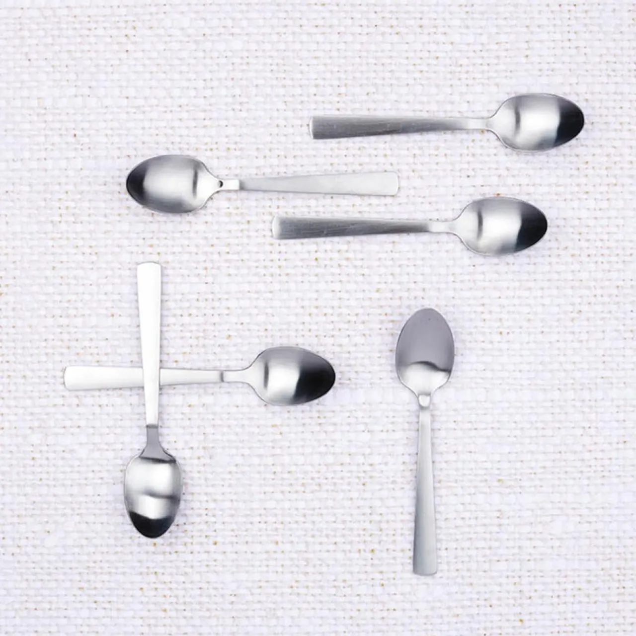 6 Petites cuillères Telmo inox mat