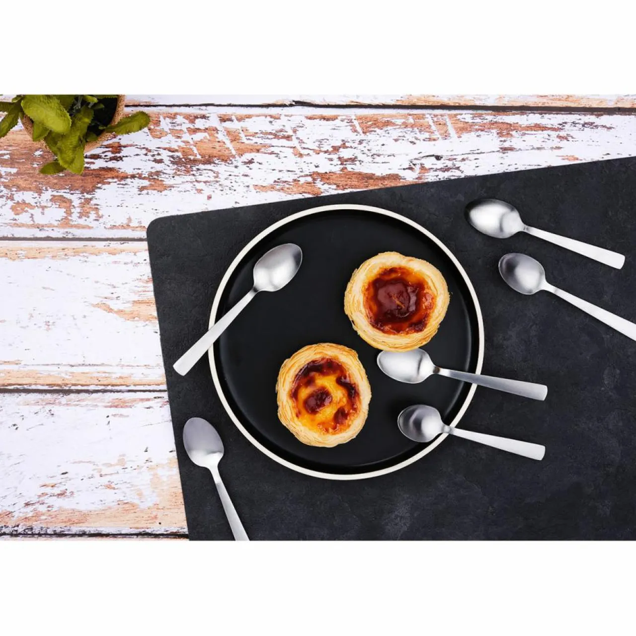 6 Petites cuillères Telmo inox mat