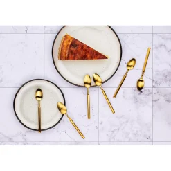 6 Petites cuillères Viggo dorées