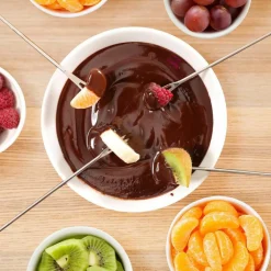 6 Piques à fondue bois/inox