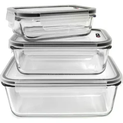 3 Plats special four + couvercles hermétiques transparents