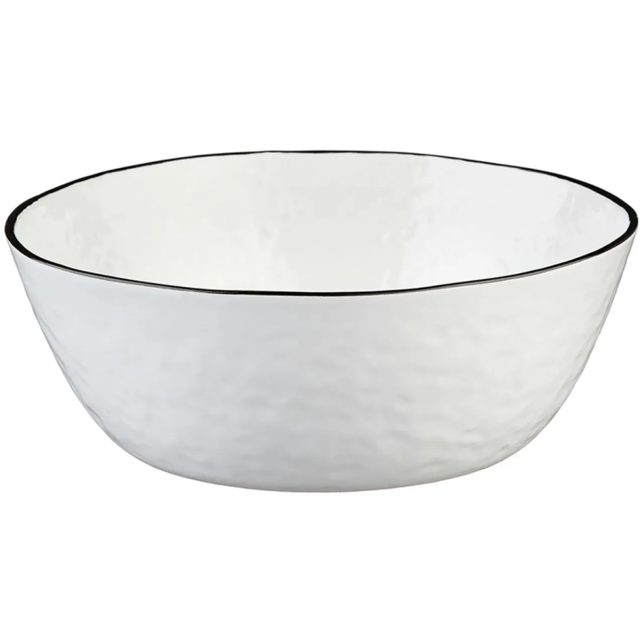 2 Saladiers en Grès Pure blanc neige - 38x16.5x39 cm