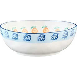 2 Saladiers en Porcelaine Napoli multicolores - 35x17.7x35.3 cm