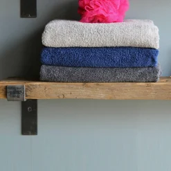 2 Étagères murales noyer noires - 60x16x14 cm