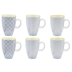 6 Tasses à café Eclipse gris anthracite - 9 cl