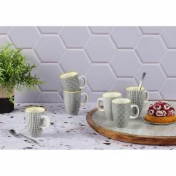 6 Tasses à café Eclipse gris anthracite - 9 cl