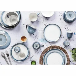 6 Tasses Cosmos bleu/blanc nacré - 15 cl