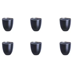 6 Tasses en Grès Iris bleu foncé - 15 cl