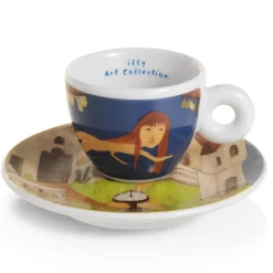 2 Tasses Espresso en Porcelaine Illy Art Collection Biennale B multicolores - 55 ml