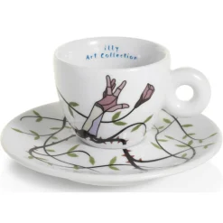 2 Tasses Espresso en Porcelaine Illy Art Collection Biennale B multicolores - 55 ml