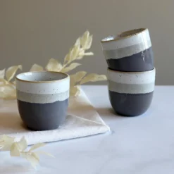 6 Tasses ExpressoRiga 11Cl Marron En Grès