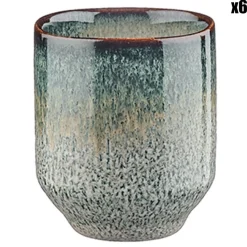6 Tasses Genesis bleu/gris/kaki - 8 cl