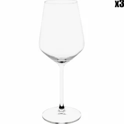 3 Verres à vin rouge Grace transparents - 52cl