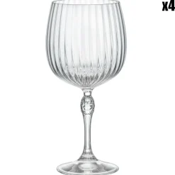 4 Verres Gin America's transparents - 74 cl