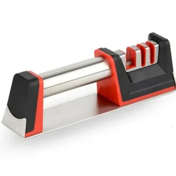 Aiguiseur 3 systèmes d'affûtage Hiro noir/rouge