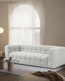 Alto - Canapé capitonné 3 places en tissu