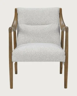 Ambre - Fauteuil en bois massif chêne et en lin