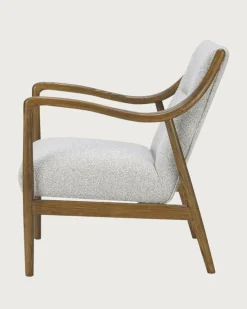 Ambre - Fauteuil en bois massif chêne et en lin