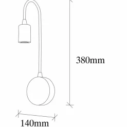 Applique murale Baston vintage - 10x14x38 cm