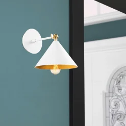 Applique murale Berceste blanc - 19x26x20cm