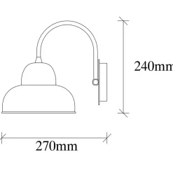 Applique murale Berceste dorée - 20x27x24 cm