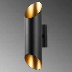 Applique murale Cut noire - D.8x12x30 cm