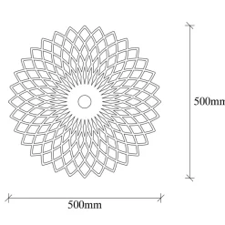 Applique murale Fellini cuivre - 50x12x50 cm