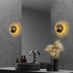 Applique murale Fungal dorée - D.16 cm