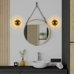 Applique murale Fungal dorée - D.16 cm