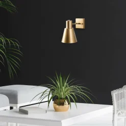 Applique murale Funnel dorée - 14x24x21 cm