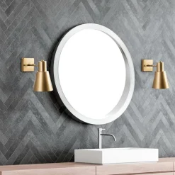 Applique murale Funnel dorée - 14x24x21 cm