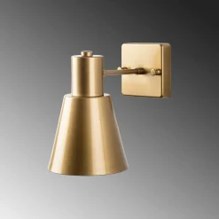 Applique murale Funnel dorée - 14x24x21 cm