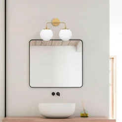 Applique murale Horn dorée - 91x25x49-129 cm