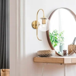 Applique murale Jewel dorée - 27x36 cm