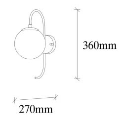 Applique murale Jewel dorée - 27x36 cm