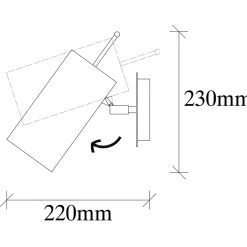 Applique Murale Kem dorée - 9x22x23 cm