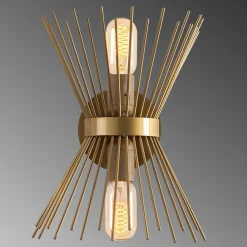 Applique murale Kirpi dorée - 23x16x33 cm