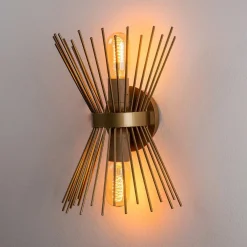 Applique murale Kirpi dorée - 23x16x33 cm