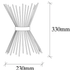 Applique Murale Kirpi noire - 23x16x33 cm