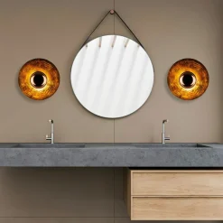 Applique murale Kurt bronze - D.38x31 cm