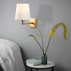 Applique murale Profil doré/blanc - 18x24x30 cm