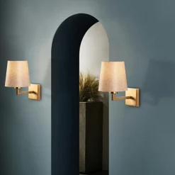 Applique murale Profil doré/crème - 18x24x30 cm